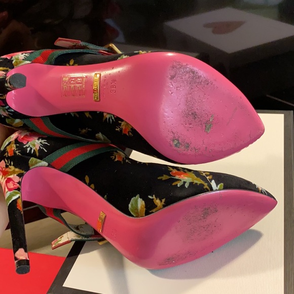 Gucci black multi color heels - Picture 4 of 5